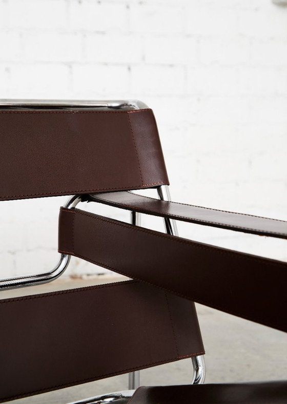 Wassily-Stuhl von Marcel Breuer für Knoll International – Sessel, Leather (photo 14 of 18)