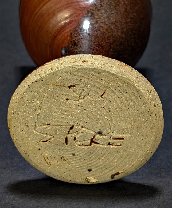 Chalice in hand-glazed stoneware, signed Sylvie Wlotkowski (St Père) – Table accessories, Ceramic (photo 2 of 5)
