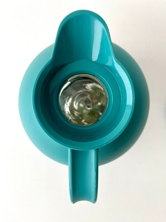 Image 1 of Alfi turquoise jug, Denmark postmodern insulated jug, thermos flask, 80s design