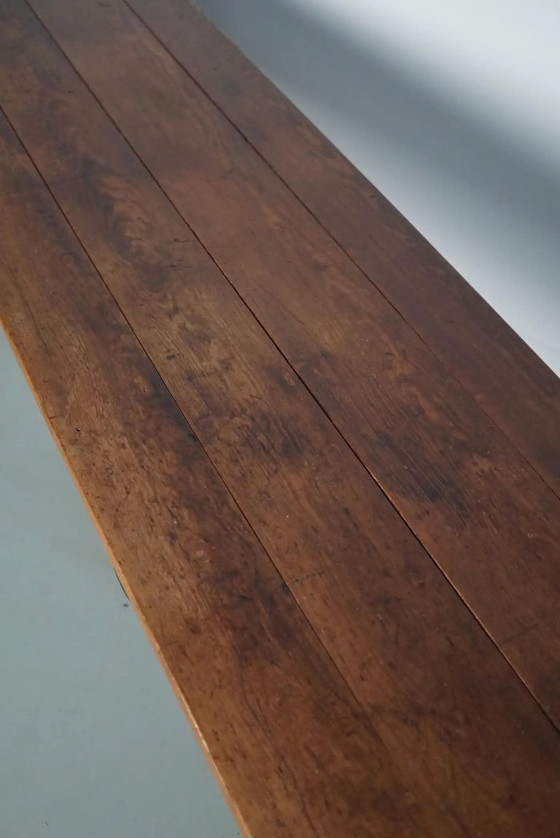 Image 1 of Tavolino o scrivania rustica francese d'epoca in pino, anni '50