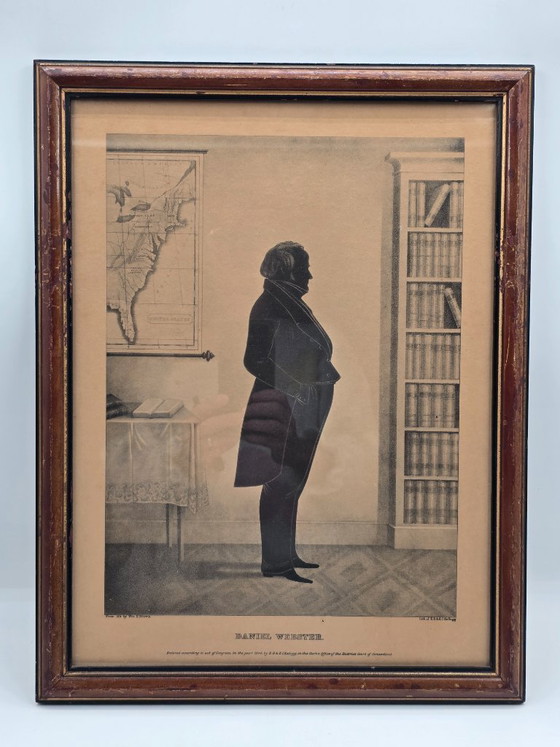 Image 1 of 4 litografie antiche in un elenco di personaggi famosi degli Stati Uniti