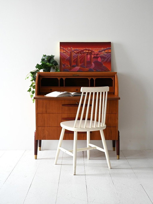 Bureau secrétaire scandinave en teck des années 1950/60
