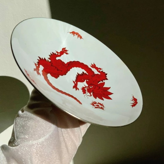Image 1 of Antique Chinese Plate – Canton Enamel on Copper