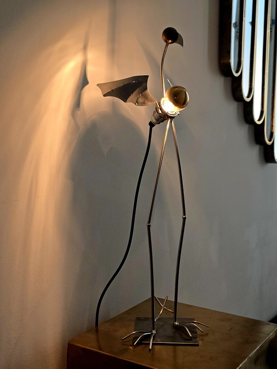 Great Condition - Designer: Bjart Veenendaal, Crane Table Lamp! Vintage Postmodern 80s/90s – rvs, Other (photo 10 of 11)