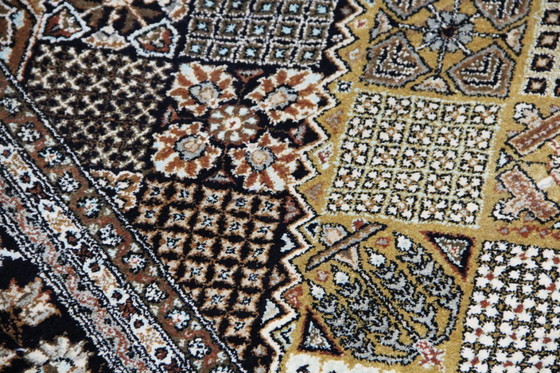 Image 1 of Tappeto persiano Ghom/Qom 100% seta, design classico antico, annodato a mano, 210 x 140 cm