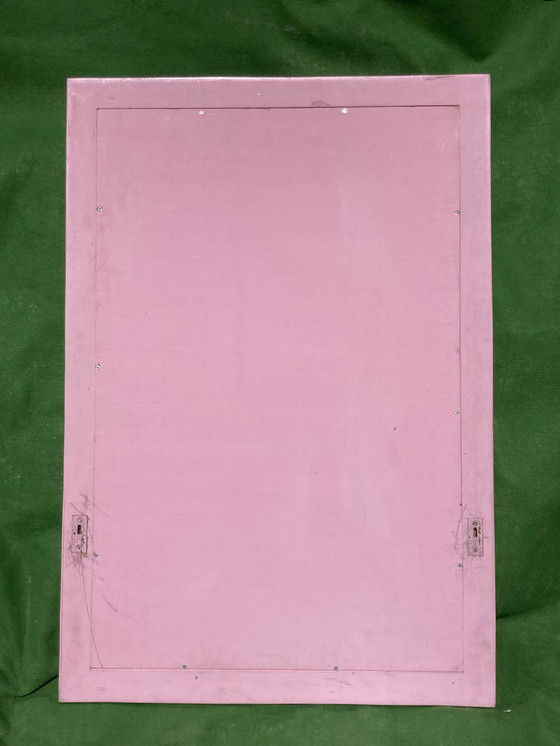 Image 1 of Mosaikierter Spiegel aus rosa Korallenstein, Maitland Smith, 1970er Jahre