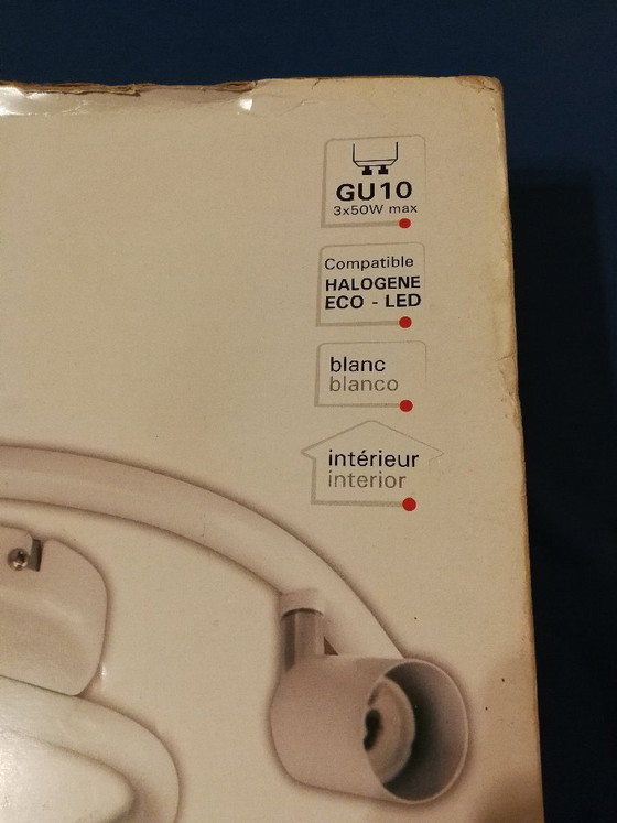 Image 1 of Lámpara de techo en espiral con 3 focos, 50W / GU10 / NUEVA