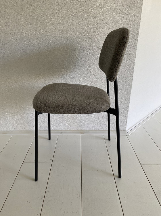Image 1 of Juego de 4 sillas de comedor – bouclé gris