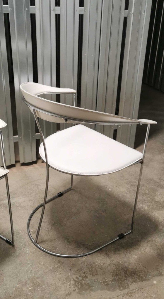 Image 1 of Sillas Canasta Arrben Italia años 60 - cuero natural