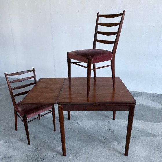 Image 1 of Set tavolo allungabile e 2 sedie Pastoe in legno di teak