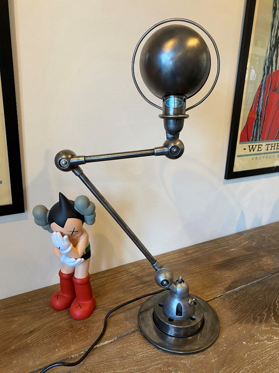 Image 1 of Jieldé 2-arm lamp, 40+25cm, industrial graphite, Jean Louis Domecq, 1950