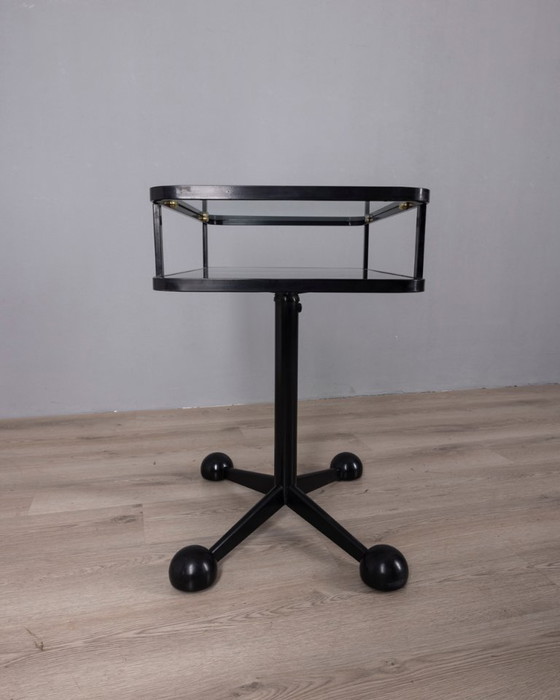 Table chariot vintage en métal noir et verre d'Allegri, années 1970 – Dessertes, Metal (photo 13 of 13)