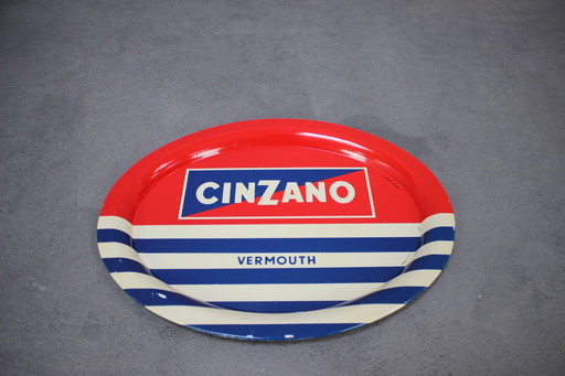 Plateau Mid Century de Cinzano Vermouth, années 1960, Italie