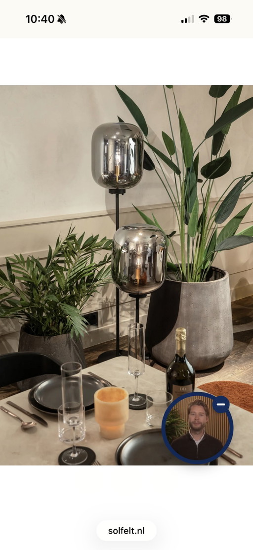Dôme Deco Paxton floor lamp170 and table lamp