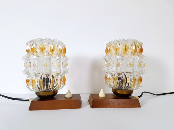 Image 1 of Paire de lampes de table vintage, lampes de chevet lampes de bureau 70's