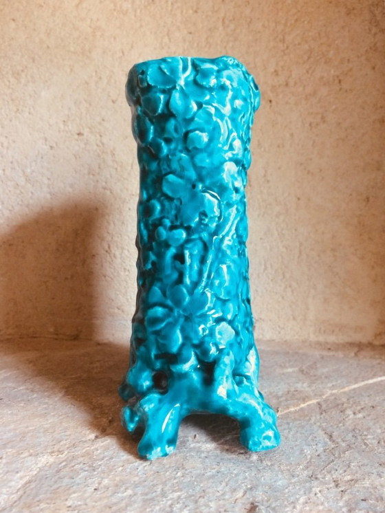 Image 1 of Vaso vintage in stile Art Nouveau di Lachenal con dettagli floreali