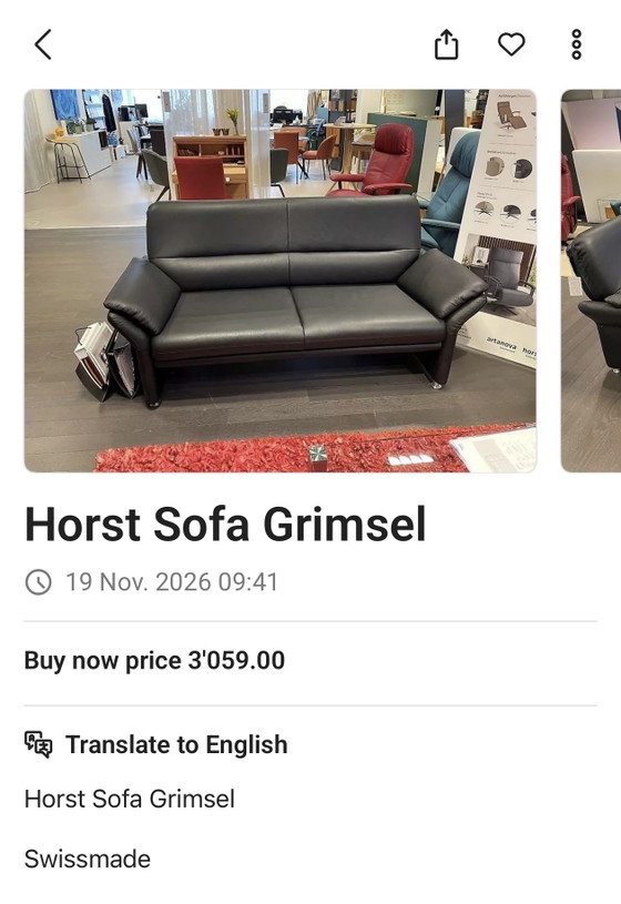 Horst Möbel Canapé Grimsel Set – Leather, Metal (photo 8 of 8)