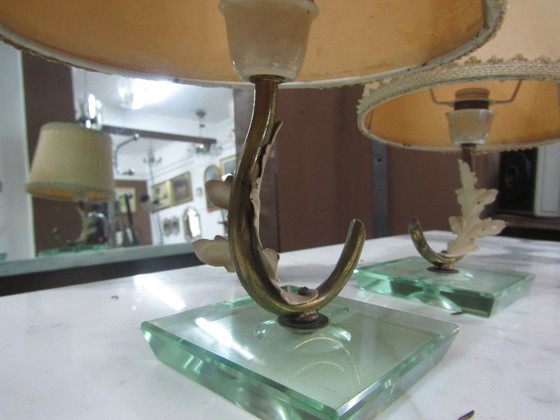 Image 1 of pair of Pietro Chiesa lamps for fountain art