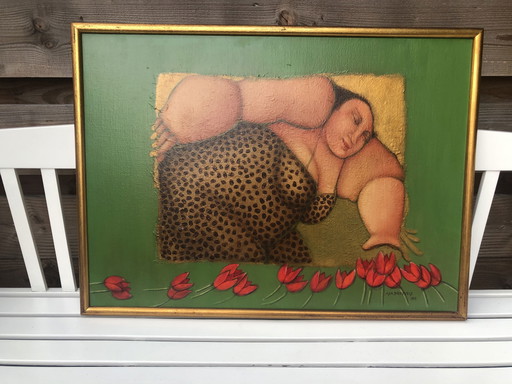 Ada Breedveld - Femme avec des tulipes