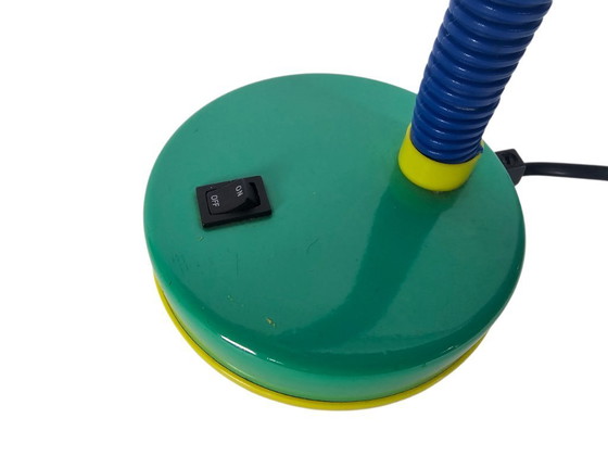 Image 1 of Trio Leuchten -  Memphis Style -  Bureaulamp  - Groen-Rood-Blauw Tafellamp - Germany - 80's