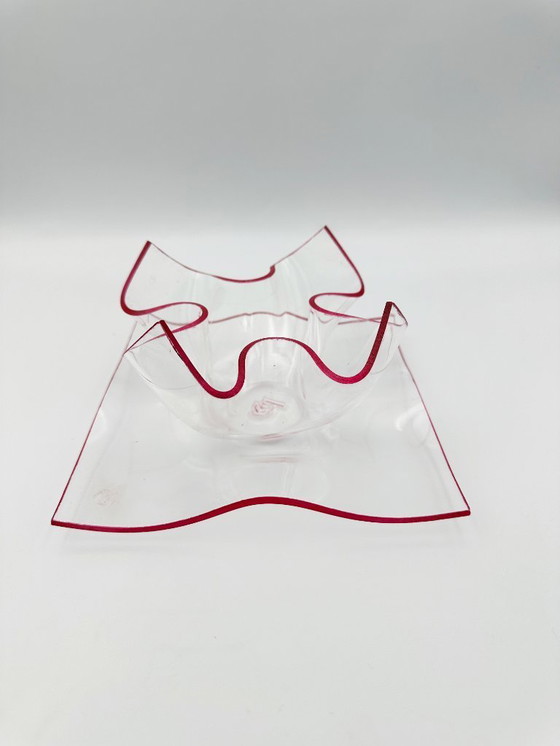 Image 1 of Bol et soucoupe en plexiglas de l'ère spatiale des années 70