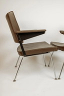 Suite de 2 fauteuils Gispen vintage marron