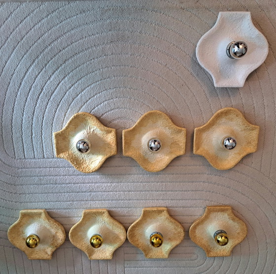 Exceptional 1970s Vintage Sculptural Wall Light With A Highly Distinctive Organic Relief Design. – Ceramic (photo 8 of 10)