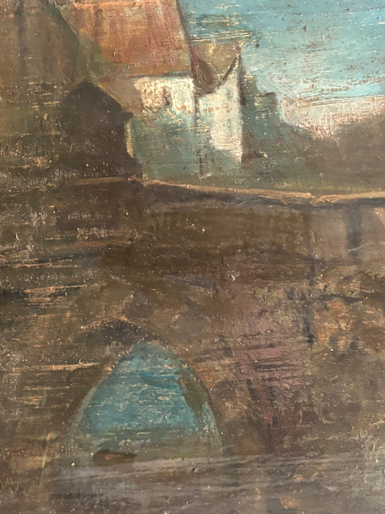 Oil Painting on Board of Soldiers in an Urban Landscape Late 1800s – Paintings & Drawings (photo 10 of 12)