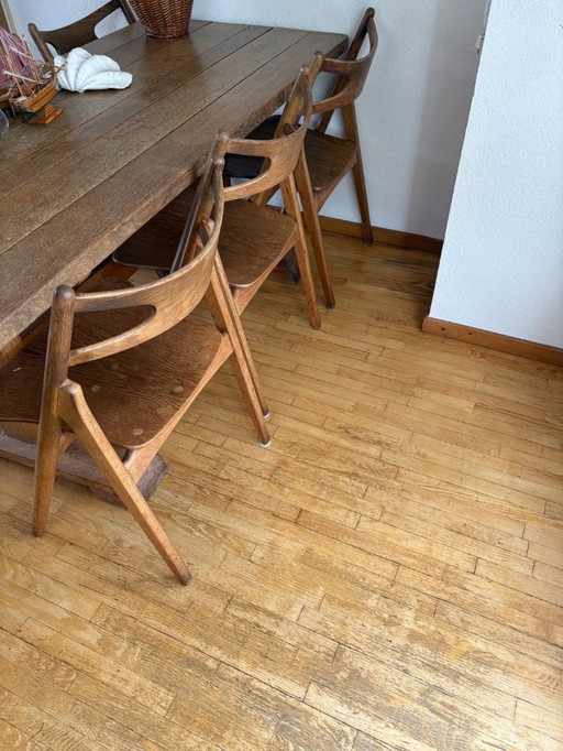 Six Vintage CH29 Sawbuck chairs by Hans J. Wegner