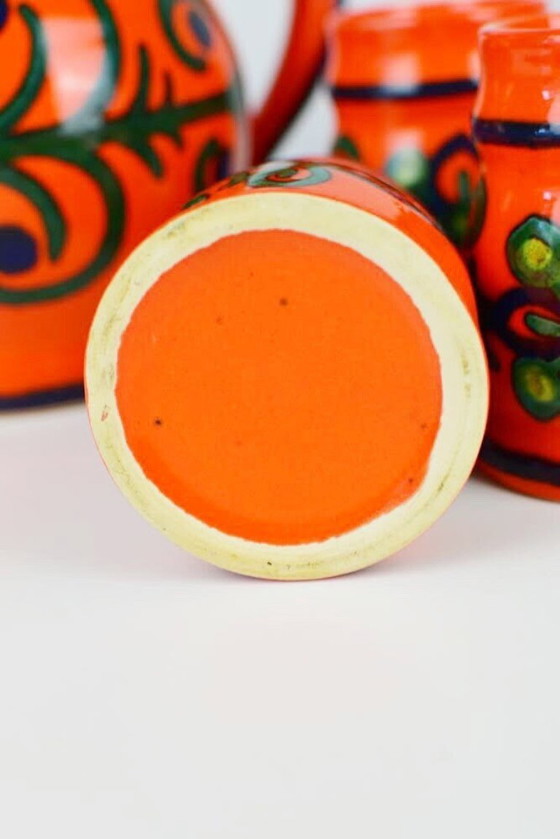 Image 1 of Ulmer Keramik West Germany karaf met bekers