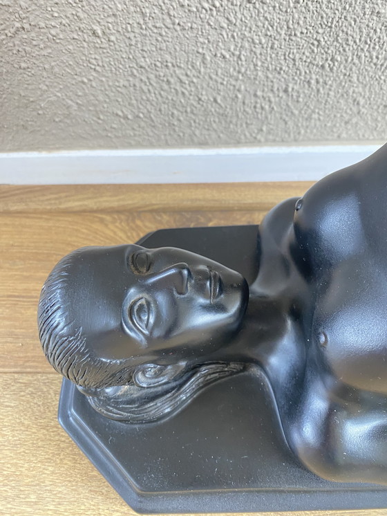 Image 1 of Lampada da tavolo vintage Art Déco Nude di metà secolo