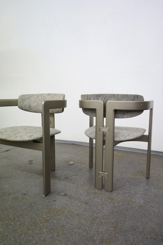 Image 1 of Set van 6 Pamplona Stühlen - Augusto Savini voor Pozzi, Italië jaren 70