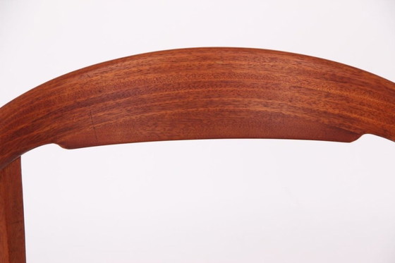 Image 1 of 4 Wegner Armstühle Model PP208, Mahagoni und Leder