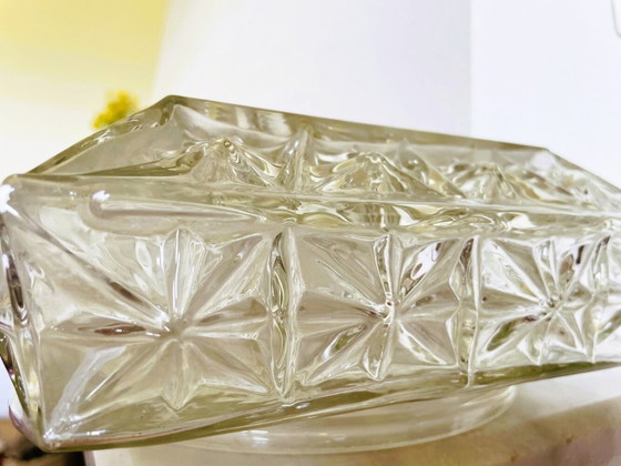 Image 1 of Quadratische Wand- oder Deckenleuchte mit Glaseinbau