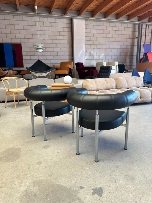 Fauteuil Erik Jørgensen Møbelfabrik Cobra EJ900 (Stock : 2) – Leather, Metal