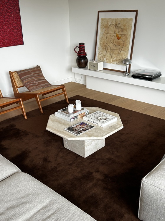 Vintage Travertine Coffee Table, Italy 1980s – Stone (photo 5 of 5)