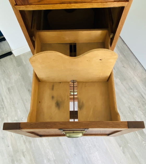 Image 1 of Classeur en chêne vintage | commode | cabinet de notaire