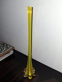 Sommerso vase soliflor yellow yellow Murano