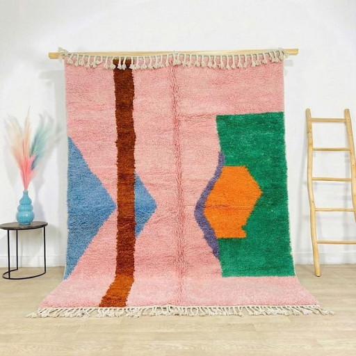 Traditioneller, handgeknüpfter quadratischer Naturwollteppich, 2,5 x 2,5 m – Accupunto, vloerkleden en tapijten, Wool