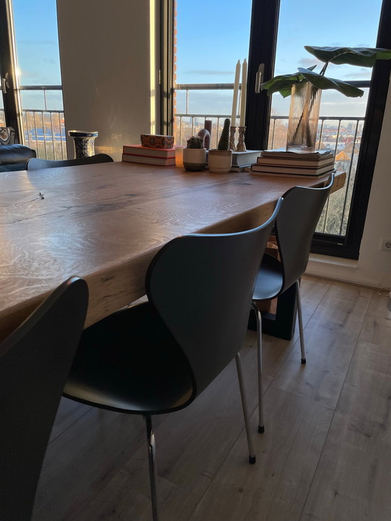 Image 1 of Massief eiken eettafel RAW interior