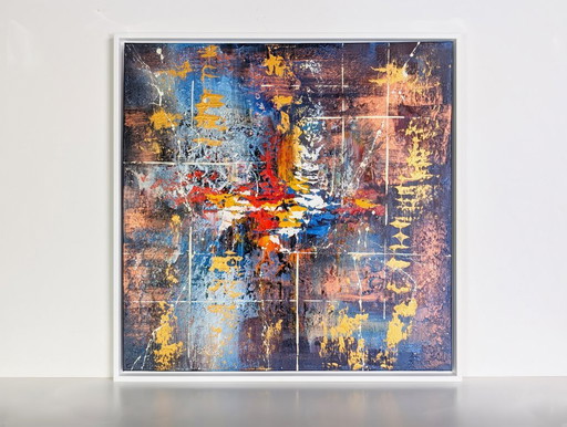Original Kim Dieu acrylic painting, modern wall art, Inspire Art, 79x79