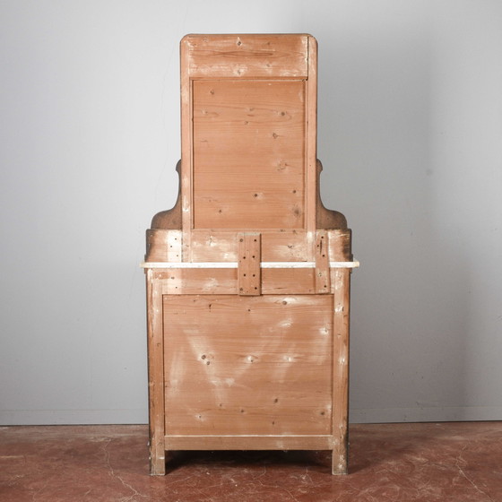 Small vanity cabinet with mirror and marble top – Sideboard, Wood, Klassiek (photo 8 of 20)