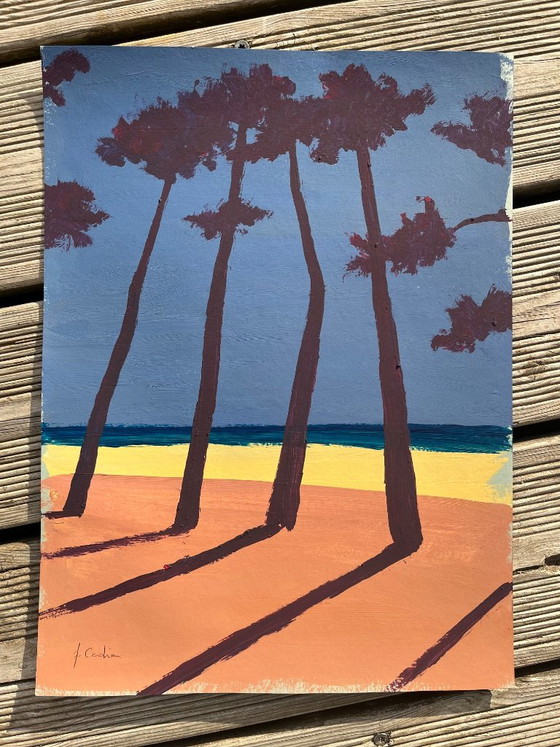 Acrilico su carta 40x30cm. Incorniciato. – Dipinti e disegni (photo 2 of 5)
