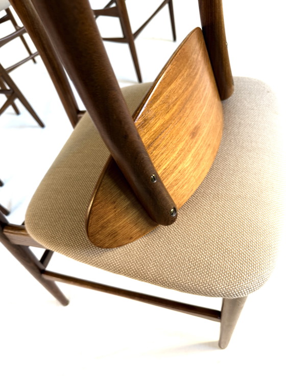 Image 1 of 6 chaises de salle à manger danoises restaurées des années 60