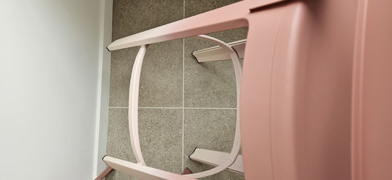 Image 1 of Juego de taburetes de bar de metal rosa