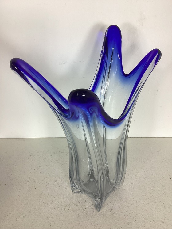 Grand Vase en Verre Design Boussu Vintage Années Soixante-dix – Glass (photo 6 of 8)