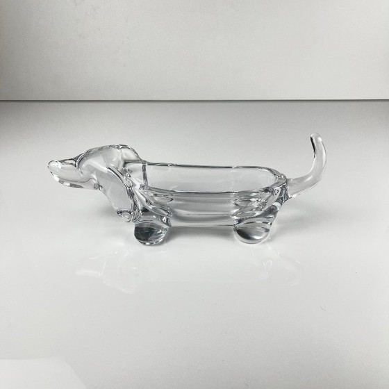 Image 1 of Plat à bibelots en teckel de cristal, 1960