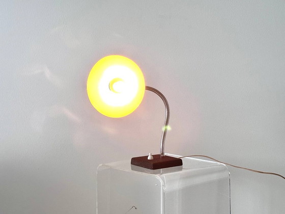 Vintage Gooseneck Table Lamp, 1960s, Metal, White (photo 15 of 15)