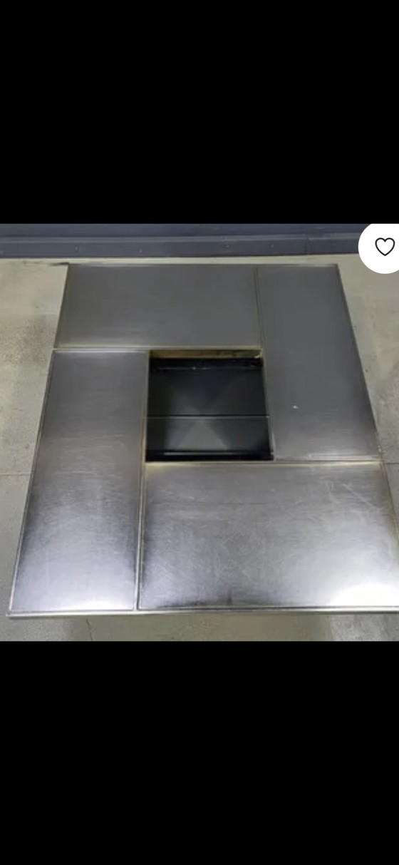 Coffee table with hidden bar by Belgochrom, 70s, Sculpture, Bronze, Brown (photo 3 of 5)
