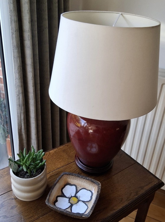 Image 1 of Lámpara de mesa de cerámica estilo jarrón de jengibre asiático